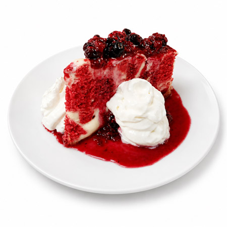 Dessert with berries from Gina's Grill and Takeout
