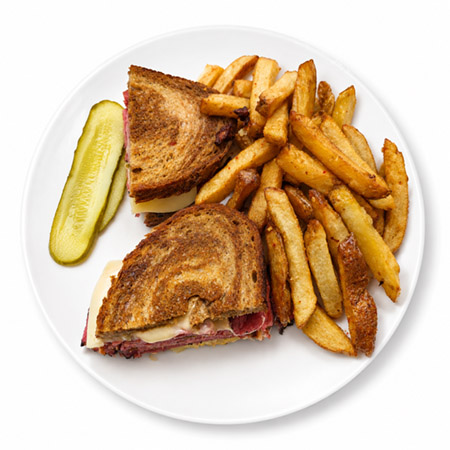 Takeout sandwich and fries from Gina's Grill and Takeout